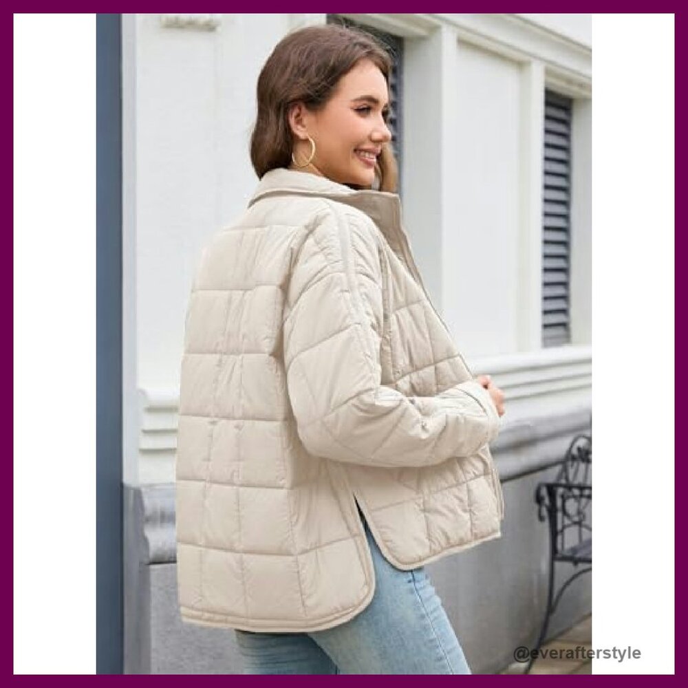 Lightweight Oversized Puffer Jacket Packable Fold… - image 3